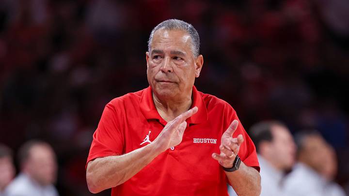 Mar 4, 2026; Houston, Texas, USA; Houston Cougars head coach Kelvin Sampson claps his hand while the Cougars play against the Baylor Bears in the second half at Fertitta Center. Mandatory Credit: Thomas Shea-Imagn Images Mar 4, 2026; Houston, Texas, USA; Houston Cougars head coach Kelvin Sampson claps his hand while the Cougars play against the Baylor Bears in the second half at Fertitta Center. Mandatory Credit: Thomas Shea-Imagn Images