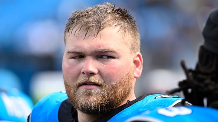 Carolina Panthers center Cade Mays