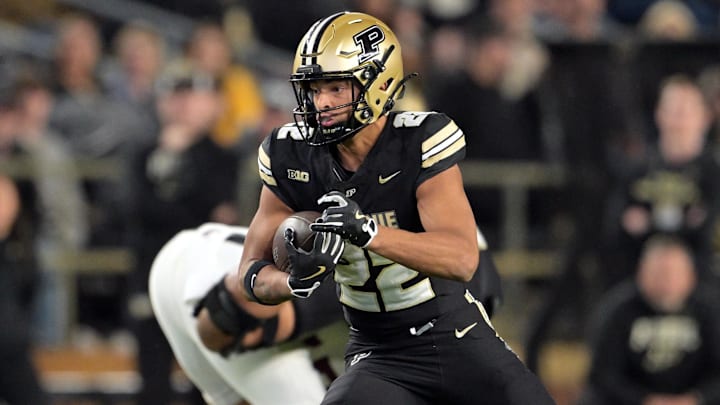Purdue Boilermakers running back Antonio Harris (22) runs the ball Purdue Boilermakers running back Antonio Harris (22) runs the ball