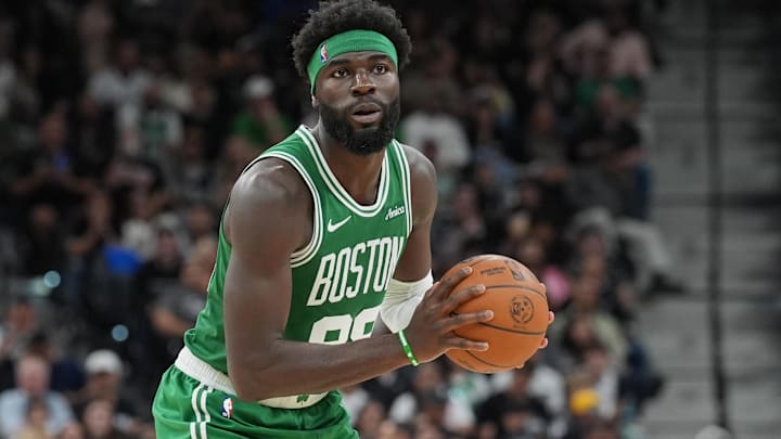 Mar 10, 2026; San Antonio, Texas, USA; Boston Celtics center Neemias Queta (88) looks to pass the ball in the second half against the San Antonio Spurs at Frost Bank Center. Mar 10, 2026; San Antonio, Texas, USA; Boston Celtics center Neemias Queta (88) looks to pass the ball in the second half against the San Antonio Spurs at Frost Bank Center.