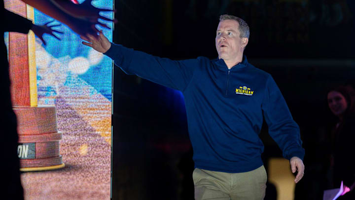 Michigan head coach Dusty May.