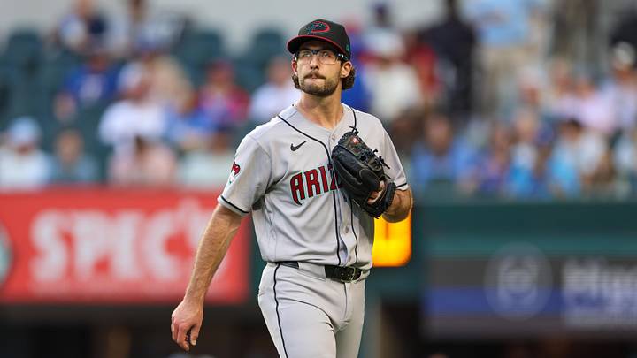 May 12, 2026; Arlington, Texas, USA; Arizona Diamondbacks pitcher Zac Gallen (23) heads to the dugout after striking out three during the first inning against the Texas Rangers at Globe Life Field. Mandatory Credit: Andrew Dieb-Imagn Images May 12, 2026; Arlington, Texas, USA; Arizona Diamondbacks pitcher Zac Gallen (23) heads to the dugout after striking out three during the first inning against the Texas Rangers at Globe Life Field. Mandatory Credit: Andrew Dieb-Imagn Images