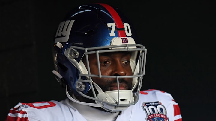 New York Giants guard Chris Hubbard New York Giants guard Chris Hubbard