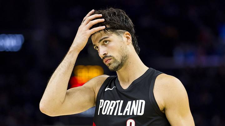Oct 8, 2025; San Francisco, California, USA; Portland Trail Blazers forward Deni Avdija (8) reacts during the second quarter against the Golden State Warriors at Chase Center. Mandatory Credit: John Hefti-Imagn Images Oct 8, 2025; San Francisco, California, USA; Portland Trail Blazers forward Deni Avdija (8) reacts during the second quarter against the Golden State Warriors at Chase Center. Mandatory Credit: John Hefti-Imagn Images