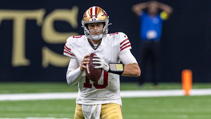 San Francisco 49ers quarterback Mac Jones.