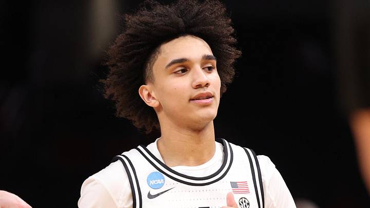 Mar 19, 2026; Oklahoma City, OK, USA; Vanderbilt Commodores guard Tyler Tanner (3) reacts after defeating the McNeese Cowboys during a first round game of the men's 2026 NCAA Tournament at Paycom Center. Mandatory Credit: William Purnell-Imagn Images Mar 19, 2026; Oklahoma City, OK, USA; Vanderbilt Commodores guard Tyler Tanner (3) reacts after defeating the McNeese Cowboys during a first round game of the men's 2026 NCAA Tournament at Paycom Center. Mandatory Credit: William Purnell-Imagn Images