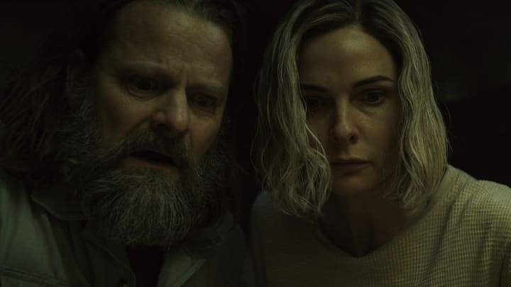 Steve Zahn and Rebecca Ferguson in Silo season 2. Image: Apple TV+.