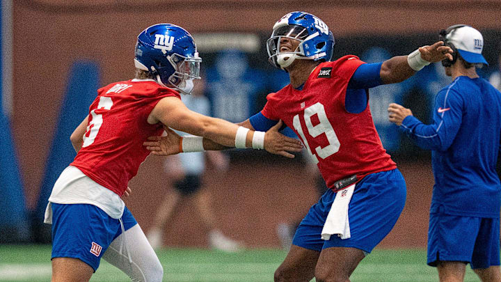 New York Giants - quarterbacks Jaxson Dart and Jameis Winston