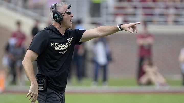 Florida State Seminoles head coach Mike Norvell