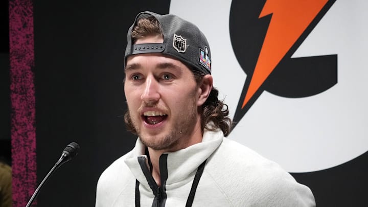 Seattle Seahawks wide receiver Jake Bobo during Opening Night for Super Bowl LX