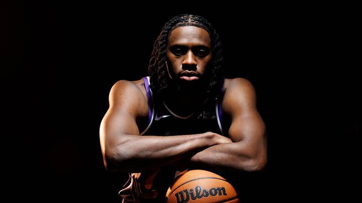 Sep 28, 2026; Sacramento, CA, USA; Sacramento Kings forward Jonathan Mogbo (22) during media day at Golden 1 Center. Mandatory Credit: Sergio Estrada-Imagn Images Sep 28, 2026; Sacramento, CA, USA; Sacramento Kings forward Jonathan Mogbo (22) during media day at Golden 1 Center. Mandatory Credit: Sergio Estrada-Imagn Images