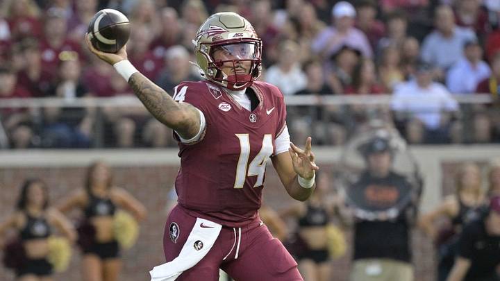 Florida State quarterback Ashton Daniels (14) Florida State quarterback Ashton Daniels (14)