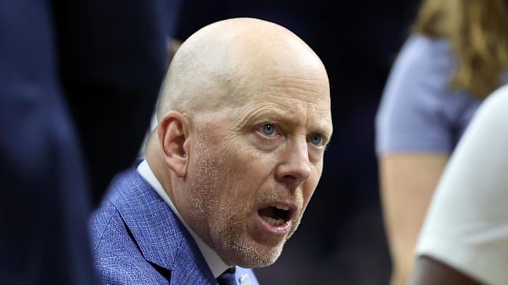 Mar 20, 2026; Philadelphia, PA, USA; UCLA Bruins head coach Mick Cronin in the second half during a first round game of the men's 2026 NCAA Tournament at Xfinity Mobile Arena. Mandatory Credit: Bill Streicher-Imagn Images