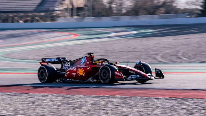 Lewis Hamilton Barcelona Ferrari Test Day 2