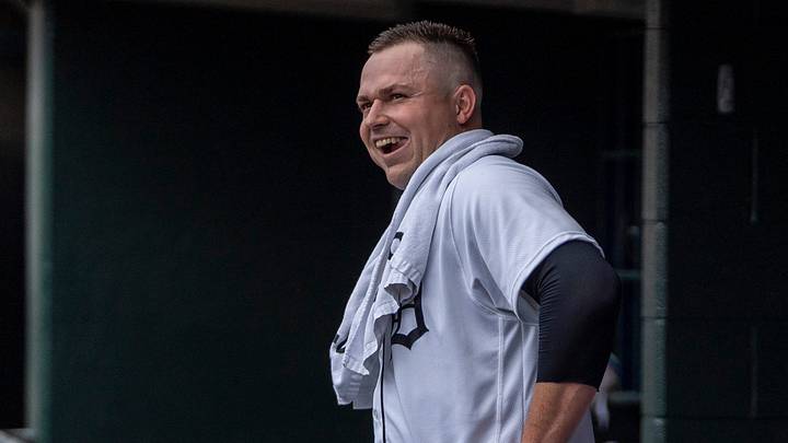 Tarik Skubal in the dugout at Comerica Park in Detroit on Wednesday, July 29, 2026.