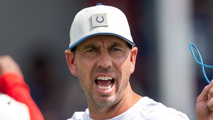 Indianapolis Colts head coach Shane Steichen yells directions