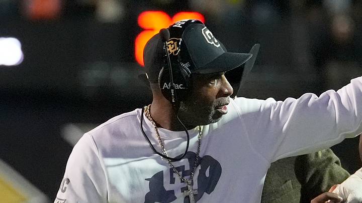 Oct 17, 2026; Boulder, Colorado, USA; Colorado Buffaloes head coach Deion Sanders and offensive lineman Jayven Richardson (75) following an injury during the first quarter against the Utah Utes at Folsom Field. Oct 17, 2026; Boulder, Colorado, USA; Colorado Buffaloes head coach Deion Sanders and offensive lineman Jayven Richardson (75) following an injury during the first quarter against the Utah Utes at Folsom Field.