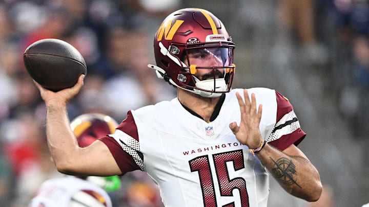 Washington Commanders quarterback Sam Hartman