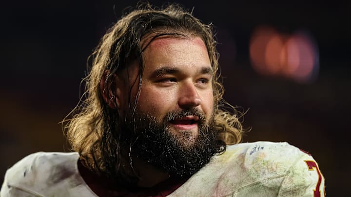 Washington Commanders offensive lineman Sam Cosmi Washington Commanders offensive lineman Sam Cosmi