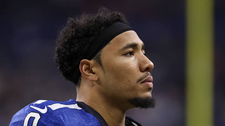 Indianapolis Colts safety Cam Bynum looks on from the sidelines Indianapolis Colts safety Cam Bynum looks on from the sidelines