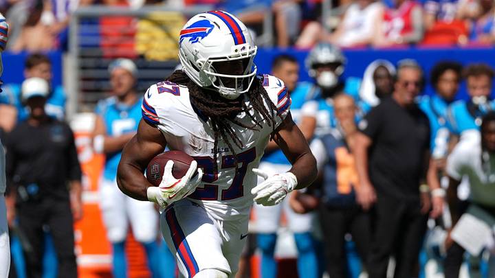 Buffalo Bills RB Ian Wheeler runs with the ball against the Carolina Panthers during the second half at New Highmark Stadium. Buffalo Bills RB Ian Wheeler runs with the ball against the Carolina Panthers during the second half at New Highmark Stadium.