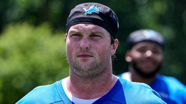 Detroit Lions tackle Blake Miller (76). Detroit Lions tackle Blake Miller (76).