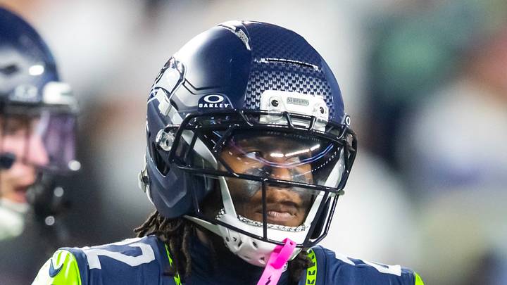 Seattle Seahawks wide receiver Rashid Shaheed on the sidelines