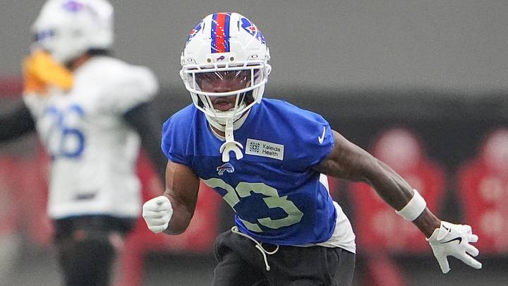 Buffalo Bills cornerback Dee Alford (23) trains during Buffalo Bills Minicamp. Buffalo Bills cornerback Dee Alford (23) trains during Buffalo Bills Minicamp.