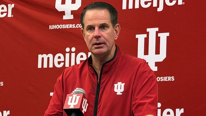 Indiana football coach Curt Cignetti speaks to reporters Oct. 18, 2025, after beating Michigan State at Memorial Stadium. Indiana football coach Curt Cignetti speaks to reporters Oct. 18, 2025, after beating Michigan State at Memorial Stadium.