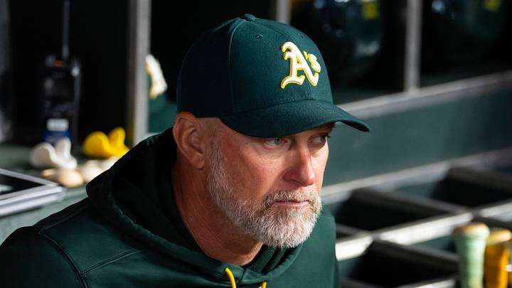 Jul 21, 2026; Phoenix, Arizona, USA; Athletics manager Mark Kotsay against the Arizona Diamondbacks at Chase Field. Mandatory Credit: Mark J. Rebilas-Imagn Images Jul 21, 2026; Phoenix, Arizona, USA; Athletics manager Mark Kotsay against the Arizona Diamondbacks at Chase Field. Mandatory Credit: Mark J. Rebilas-Imagn Images