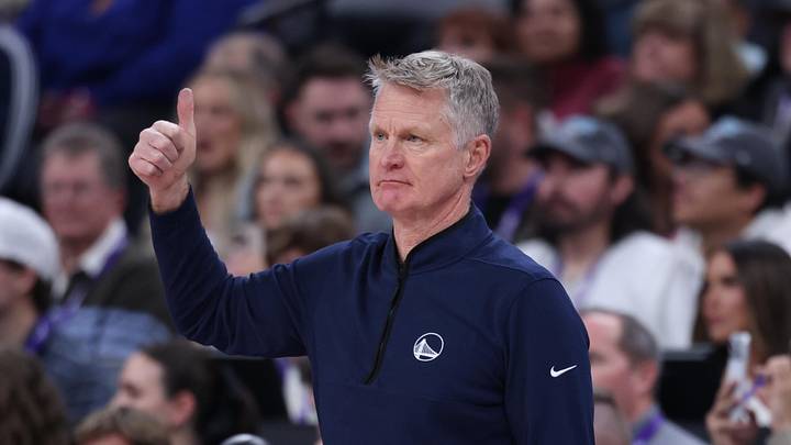 Jan 28, 2026; Salt Lake City, Utah, USA; Golden State Warriors head coach Steve Kerr reacts after a play against the Utah Jazz during the second half at Delta Center. Mandatory Credit: Rob Gray-Imagn Images Jan 28, 2026; Salt Lake City, Utah, USA; Golden State Warriors head coach Steve Kerr reacts after a play against the Utah Jazz during the second half at Delta Center. Mandatory Credit: Rob Gray-Imagn Images
