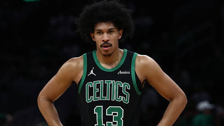Apr 10, 2026; Boston, Massachusetts, USA; Boston Celtics guard Ron Harper Jr. (13) during the second half against the New Orleans Pelicans at TD Garden. Mandatory Credit: Winslow Townson-Imagn Images