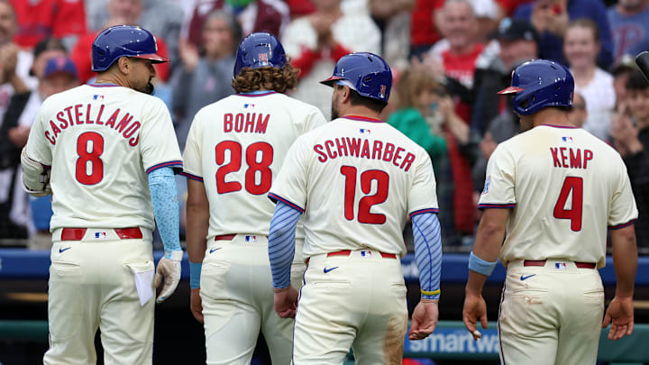 Philadelphia Phillies Nick Castellanos, Alec Bohm, Kyle Schwarber, Otto Kemp