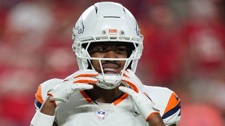 Denver Broncos wide receiver Jaylen Waddle Denver Broncos wide receiver Jaylen Waddle