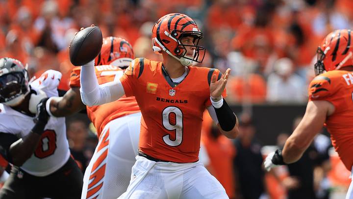 Sep 13, 2026; Cincinnati, Ohio, USA; Cincinnati Bengals quarterback Joe Burrow (9) makes a pass during the third quarter at Paycor Stadium. Mandatory Credit: Katie Stratman-Imagn Images Sep 13, 2026; Cincinnati, Ohio, USA; Cincinnati Bengals quarterback Joe Burrow (9) makes a pass during the third quarter at Paycor Stadium. Mandatory Credit: Katie Stratman-Imagn Images