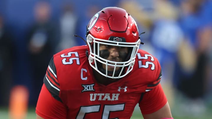Utah offensive lineman Spencer Fano