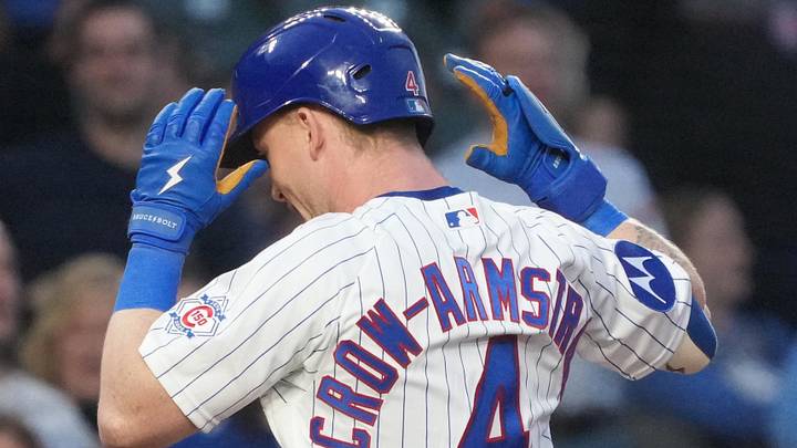 Jun 17, 2026; Chicago, Illinois, USA; Chicago Cubs center fielder Pete Crow-Armstrong (4) gestures after hitting a home run against the Colorado Rockies during the fourth inning at Wrigley Field. Mandatory Credit: David Banks-Imagn Images Jun 17, 2026; Chicago, Illinois, USA; Chicago Cubs center fielder Pete Crow-Armstrong (4) gestures after hitting a home run against the Colorado Rockies during the fourth inning at Wrigley Field. Mandatory Credit: David Banks-Imagn Images