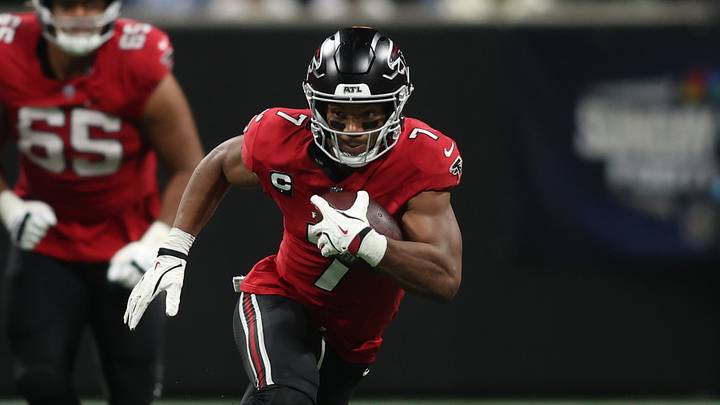 Atlanta Falcons running back Bijan Robinson led the NFL in scrimmage yards in 2025 and is second after Week 5 in 2026. Atlanta Falcons running back Bijan Robinson led the NFL in scrimmage yards in 2025 and is second after Week 5 in 2026.