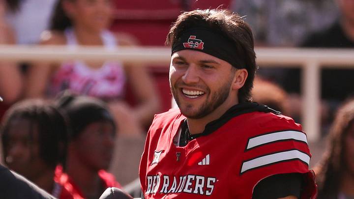 Texas Tech Red Raiders' Brendan Sorsby goes through warm-ups before the spring football game. Texas Tech Red Raiders' Brendan Sorsby goes through warm-ups before the spring football game.