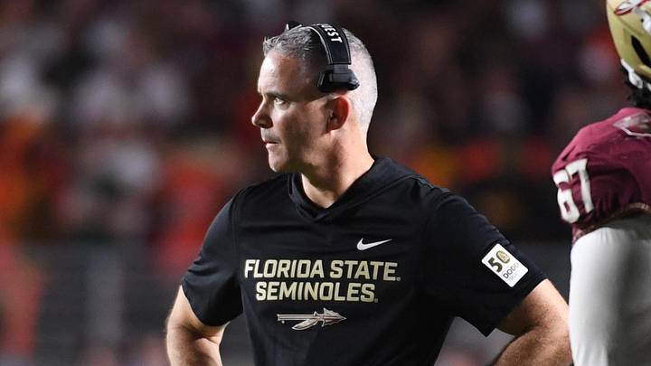 Oct 4, 2025; Tallahassee, Florida, USA; Florida State Seminoles head coach Mike Norvell during the second half against the Miami Hurricanes at Doak S. Campbell Stadium. Mandatory Credit: Robert Myers-Imagn Images Oct 4, 2025; Tallahassee, Florida, USA; Florida State Seminoles head coach Mike Norvell during the second half against the Miami Hurricanes at Doak S. Campbell Stadium. Mandatory Credit: Robert Myers-Imagn Images