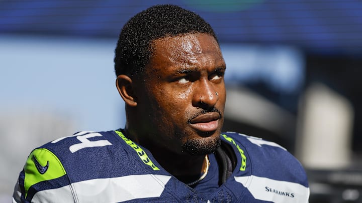 Oct 6, 2024; Seattle, Washington, USA; Seattle Seahawks wide receiver DK Metcalf (14) walks to the locker room following pregame warmups against the New York Giants at Lumen Field. Mandatory Credit: Joe Nicholson-Imagn Images Oct 6, 2024; Seattle, Washington, USA; Seattle Seahawks wide receiver DK Metcalf (14) walks to the locker room following pregame warmups against the New York Giants at Lumen Field. Mandatory Credit: Joe Nicholson-Imagn Images