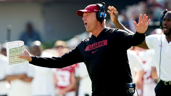 Alabama Crimson Tide head coach Kalen DeBoer