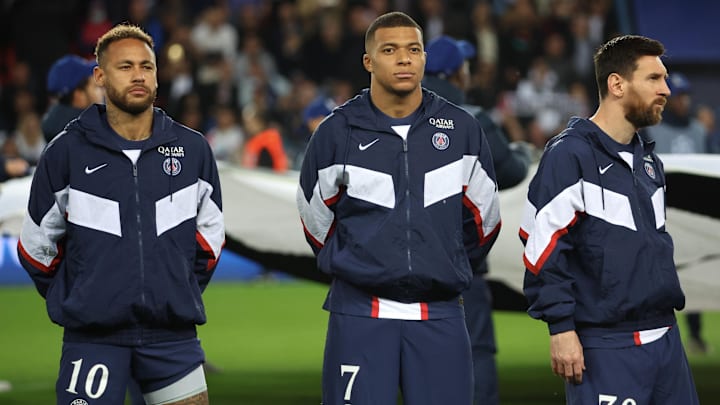 Neymar Jr., Kylian Mbappé y Lionel Messi cuando eran compañeros en el PSG