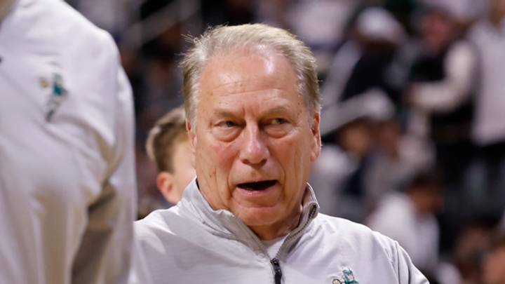 Michigan State head coach Tom Izzo speaks to an assistant during the Spartans' exhibition game against Bowling Green on Oct. 23, 2025. Michigan State head coach Tom Izzo speaks to an assistant during the Spartans' exhibition game against Bowling Green on Oct. 23, 2025.
