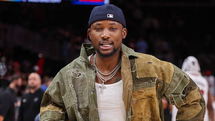 Feb 20, 2026; Atlanta, Georgia, USA; Atlanta Hawks forward Jonathan Kuminga (0) leaves the court afte a game against the Miami Heat at State Farm Arena. Mandatory Credit: Brett Davis-Imagn Images