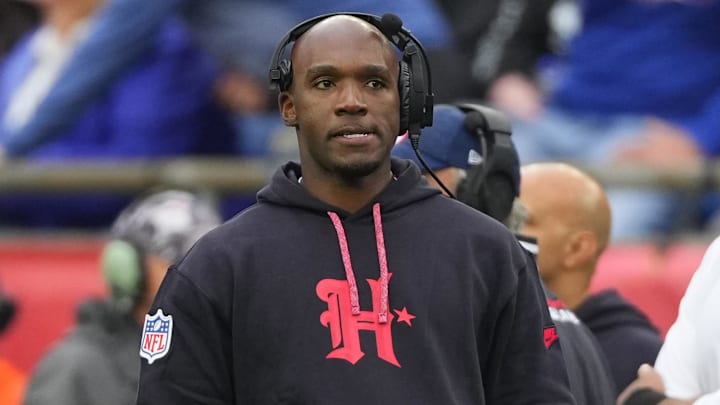 Oct 13, 2024; Foxborough, Massachusetts, USA; Houston Texans head coach Demeco Ryans looks on from the sidelines during the first half at Gillette Stadium. Mandatory Credit: Gregory Fisher-Imagn Images Oct 13, 2024; Foxborough, Massachusetts, USA; Houston Texans head coach Demeco Ryans looks on from the sidelines during the first half at Gillette Stadium. Mandatory Credit: Gregory Fisher-Imagn Images