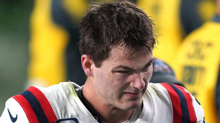 Feb 8, 2026; Santa Clara, CA, USA; New England Patriots quarterback Drake Maye (10) walks off of the field after the game against the Seattle Seahawks in Super Bowl LX at Levi's Stadium. Mandatory Credit: Darren Yamashita-Imagn Images Feb 8, 2026; Santa Clara, CA, USA; New England Patriots quarterback Drake Maye (10) walks off of the field after the game against the Seattle Seahawks in Super Bowl LX at Levi's Stadium. Mandatory Credit: Darren Yamashita-Imagn Images