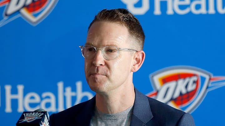 Thunder general manager Sam Presti joined the Spurs in 2000.
thun Thunder general manager Sam Presti joined the Spurs in 2000.
thun
