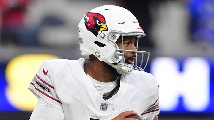 Jan 4, 2026; Inglewood, California, USA; Arizona Cardinals quarterback Jacoby Brissett (7) rolls out against the Los Angeles Rams during the second half at SoFi Stadium. Mandatory Credit: Gary A. Vasquez-Imagn Images Jan 4, 2026; Inglewood, California, USA; Arizona Cardinals quarterback Jacoby Brissett (7) rolls out against the Los Angeles Rams during the second half at SoFi Stadium. Mandatory Credit: Gary A. Vasquez-Imagn Images