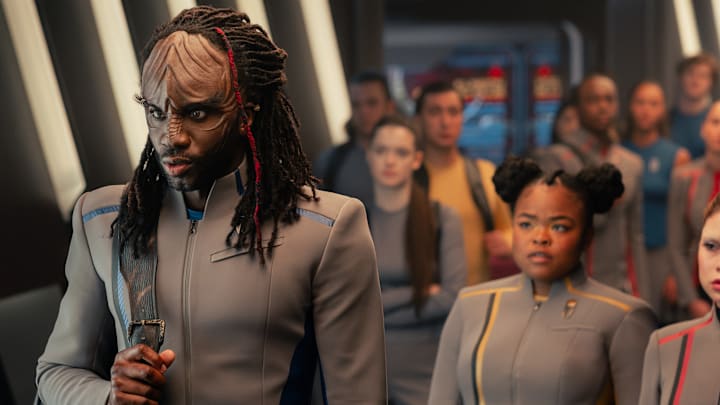 Karim Diané as Jay-Den in Star Trek: Starfleet Academy, episode 1, season 1, streaming on Paramount+, 2025. Photo Credit: Brooke Palmer/Paramount+. Karim Diané as Jay-Den in Star Trek: Starfleet Academy, episode 1, season 1, streaming on Paramount+, 2025. Photo Credit: Brooke Palmer/Paramount+.